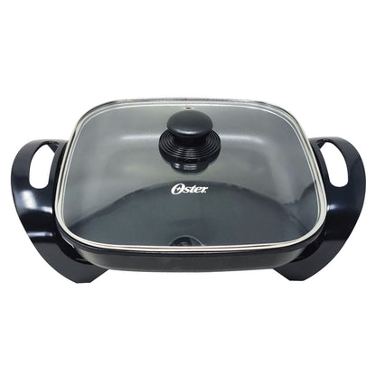 Sartén Electrico Antiadherente Tapa Vidrio Oster CKSTSK1712B