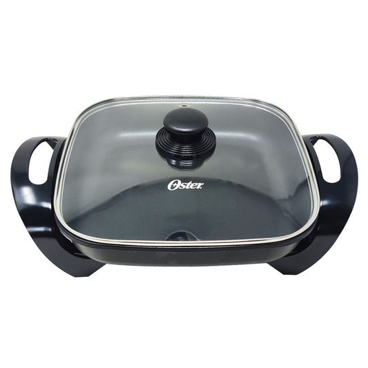 Sartén Electrico Antiadherente Tapa Vidrio Oster CKSTSK1712B
