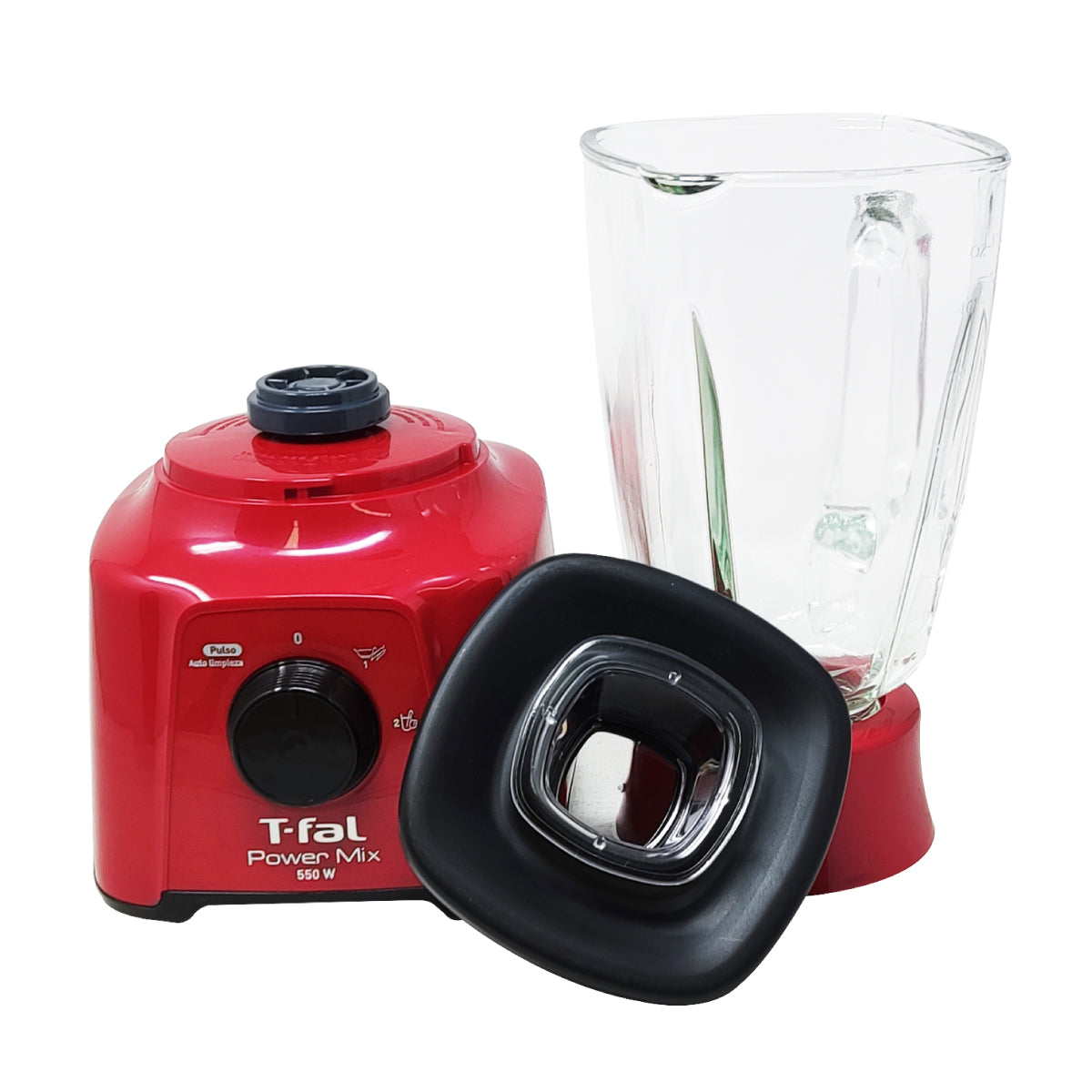 Licuadora 2 Velocidades Vaso De Vidrio Powermix Roja T-fal LN2835MX (Paquete con 3 Piezas)