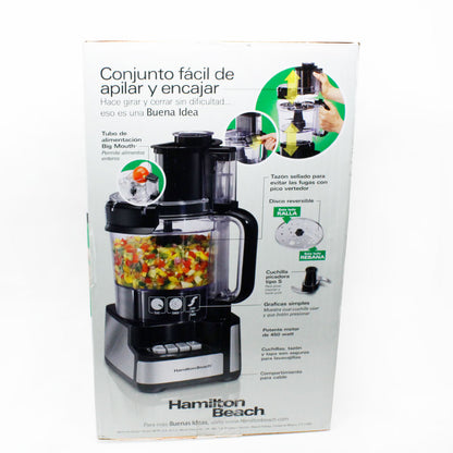 Procesador Alimentos 12 Y 4 Tzas Negro Hamilton Beach 70725