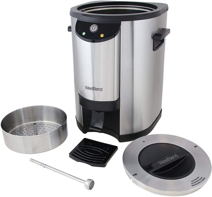 Cafetera Percoladora de 42 Tazas Comercial Acero Inoxidable West Bend 57042 (Caja de 2 Piezas)