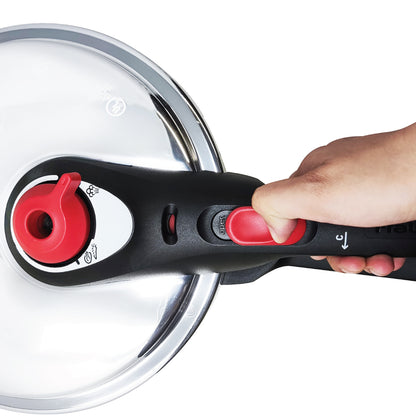 Olla Express de Presión 6 Qt (5.7 L) Secure Aluminio T-fal P2614632 (Caja de 2 Piezas)