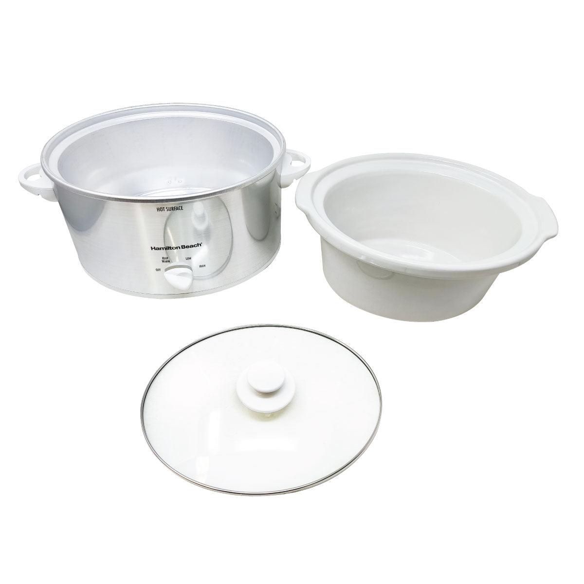 Olla De Cocción Lenta C/tapa Plata Hamilton Beach 33140v