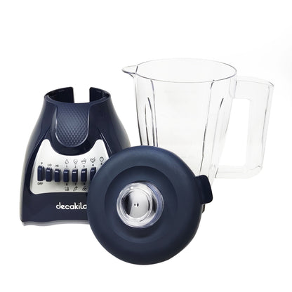 Licuadora 10 Velocidades Vaso Plástico Azul Decakila KUJB044L (Caja de 4 Piezas)