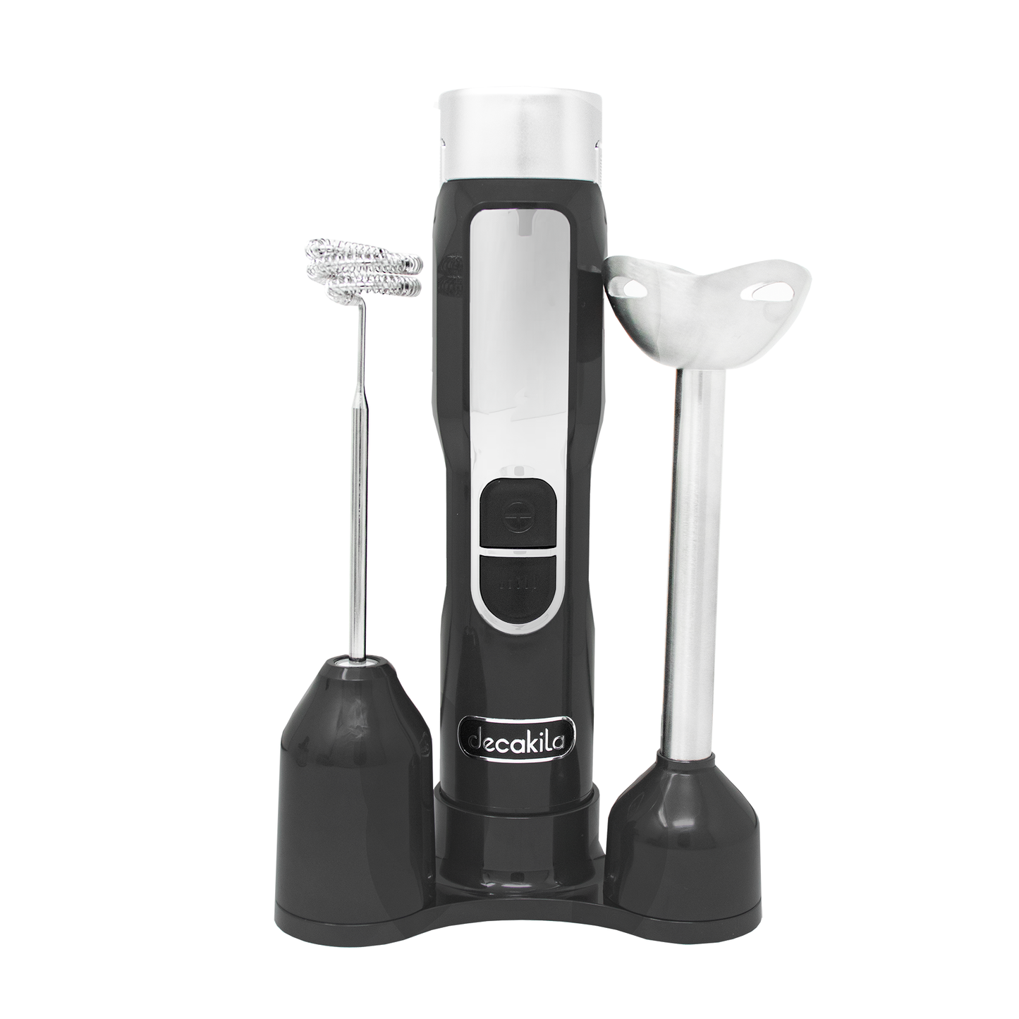Batidora de Inmersión 5 Velocidades con Accesorios 5 en 1 Inalámbrica con Batería Recargable Negra Decakila KUJB056B (Caja con 6 piezas)