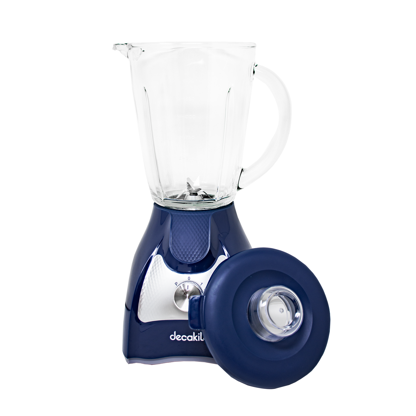 Licuadora 2 Velocidades + Pulso Vaso de Vidrio Azul Decakila KUJB045L