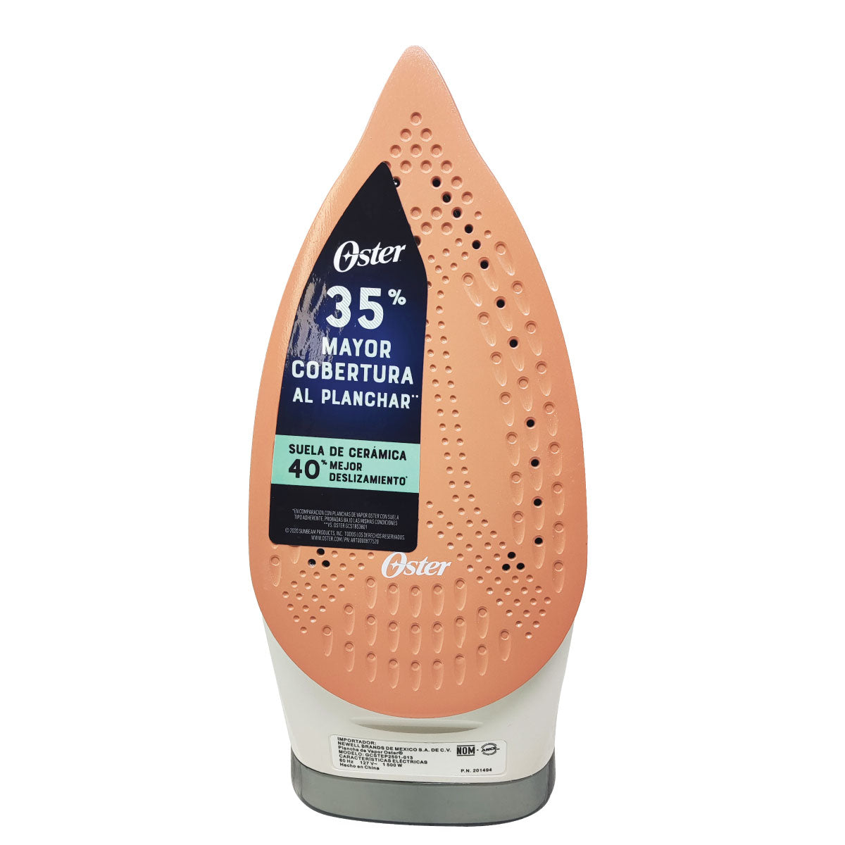 Plancha De Vapor Con Suela Cerámica Gris Oster GGCSTEP2501-013 (2122062) (Caja de 6 Piezas)