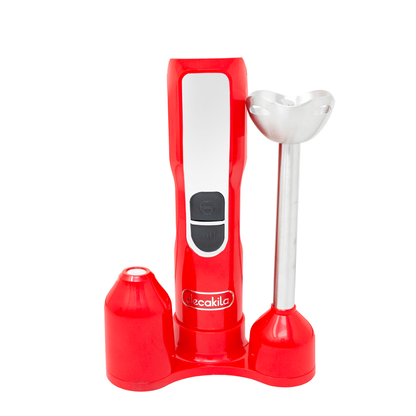 Batidora de inmersión 5 en 1 con accesorios 2 velocidades Inalámbrica de Batería Roja Decakila KMJB055R (Caja de 6 Piezas)