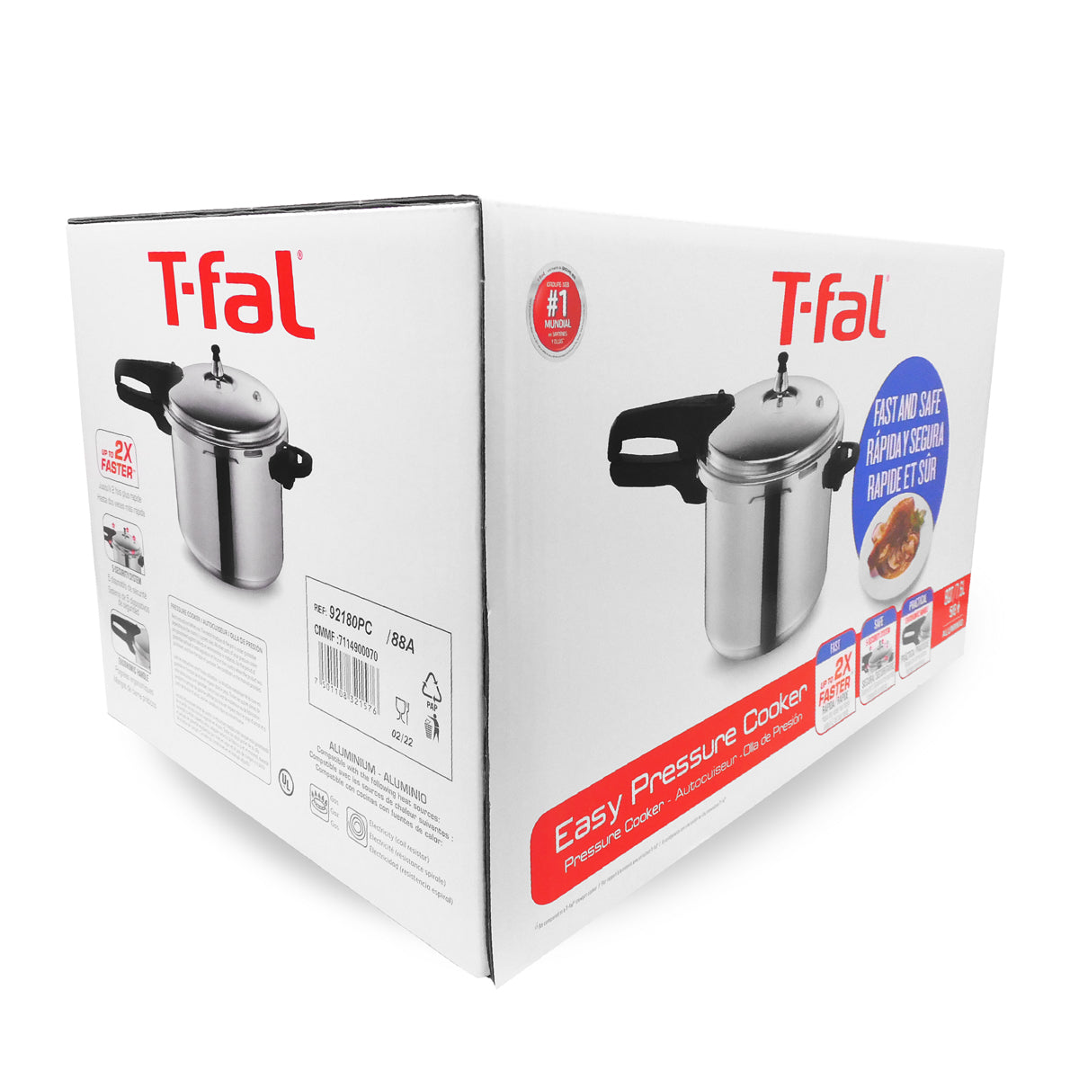 Olla De Presión Express 8 Q Easy Pressure Cooker T-fal 92180PC