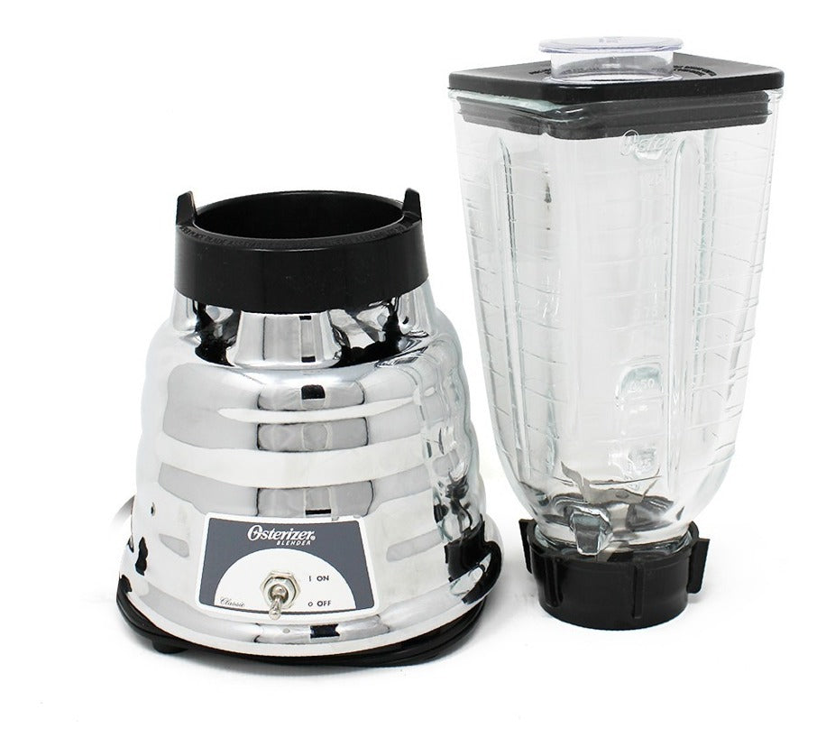 Licuadora Metálica 1 Velocidad con Vaso de Vidrio Oster 450-10