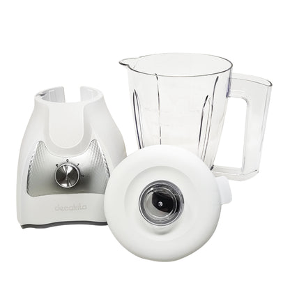 Licuadora 2 Velocidades + Pulso Vaso de Plástico Blanca Decakila KUJB043W (Caja de 4 Piezas)