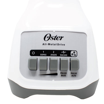 Licuadora 2 Velocidades + 2 Pulso Vaso de Plastico Blanca Oster BLSTKAP-WPB-013 (2110672)(Caja de 4 Piezas)