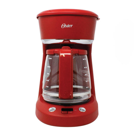 Cafetera Programable 12 Tazas Filtro Permanente Rojo Oster BVSTDCP12R-013 (2118214) (Paquete de 2 Piezas)