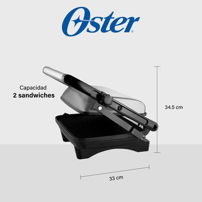 Parilla Para Panini Antiadherente Plata Oster Ckstpa2880-013