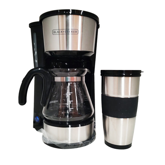 Cafetera 5 Tazas 4 en 1 con Vaso Black and Decker CM0755S-MX