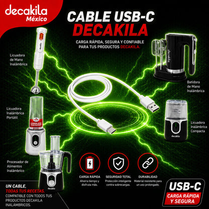 Licuadora Personal 500 ml Inalámbrica Azul Decakila KMJB022L (Caja de 8 Piezas)