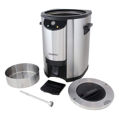 Cafetera Percoladora de 42 Tazas Comercial Acero Inoxidable West Bend 57042 (Caja de 2 Piezas)