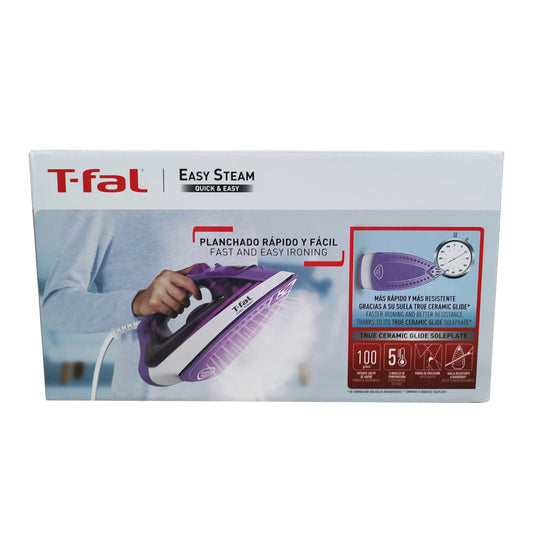 Plancha de Vapor Quick and Easy Steam Lila T-fal FV1953X0 (Caja con 6 Piezas)