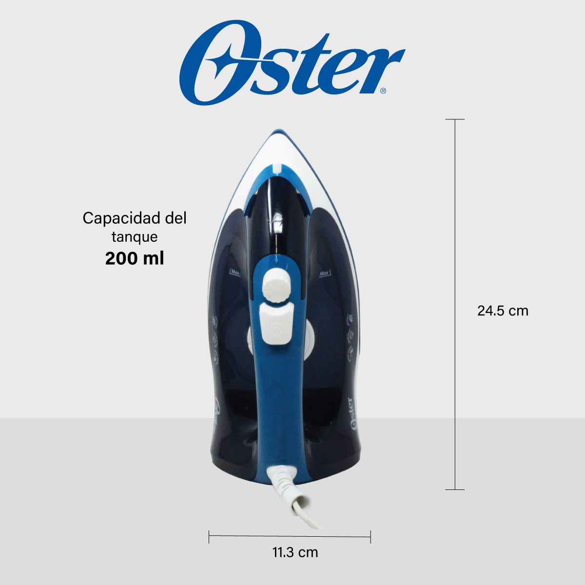 Plancha De Vapor Suela Cerámica Azul Oster Gcstbs5051