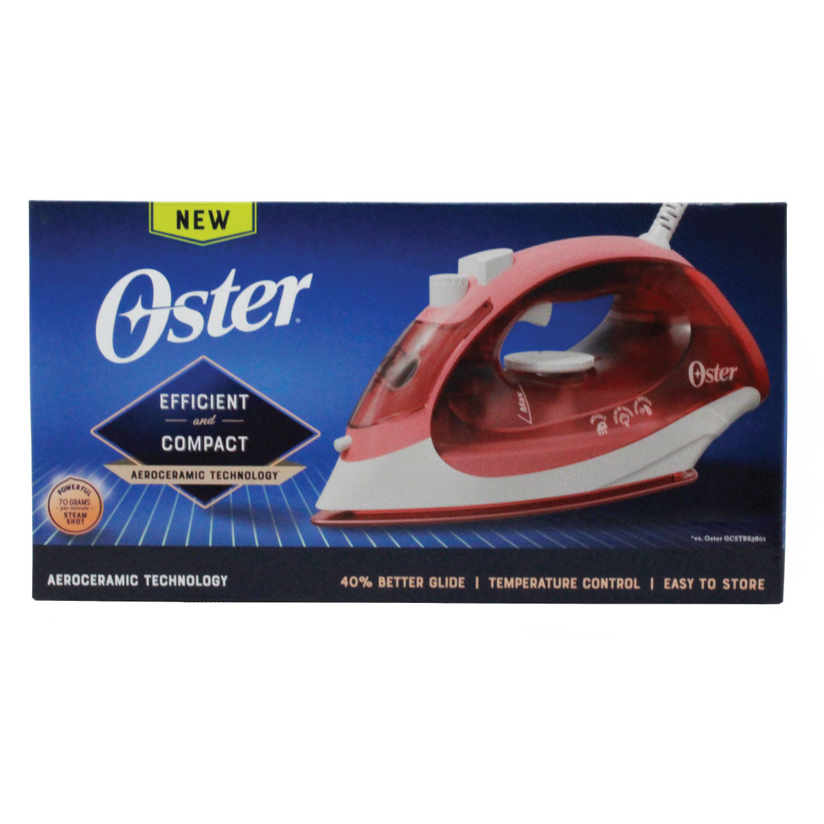 Plancha De Vapor Suela Cerámica Rojo Oster GCSTBS5053-013 (2140145) (Caja de 6 Piezas)