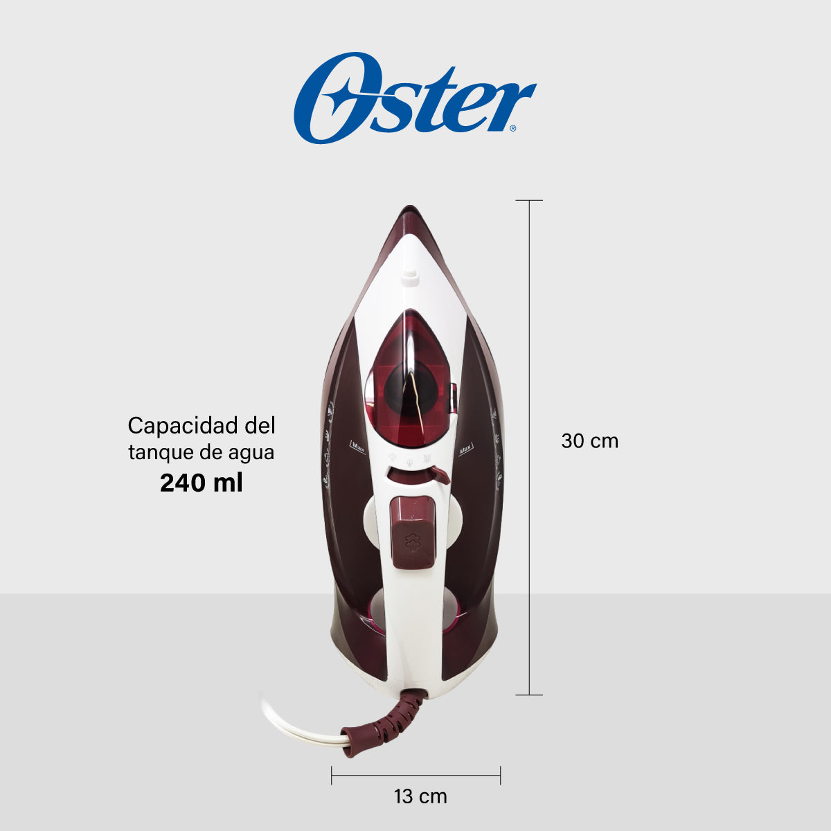 Plancha De Vapor Suela Antiadherente Rojo Oster GCSTBS6002-013 (2115015)