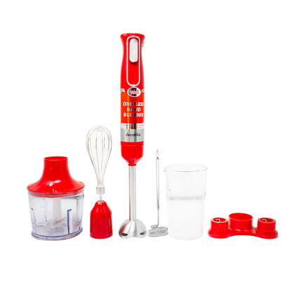 Batidora de inmersión 5 en 1 Inalámbrica Roja Decakila KMJB021R
