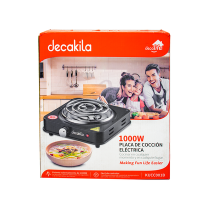 Parrilla Eléctrica de Resistencia 1000 W Negro Decakila KUCC001B