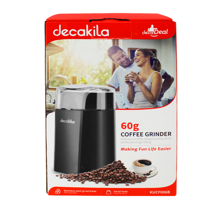 Molino De Café Electrico 60 G Negro Decakila KUCF006B (Caja con 4 Piezas)