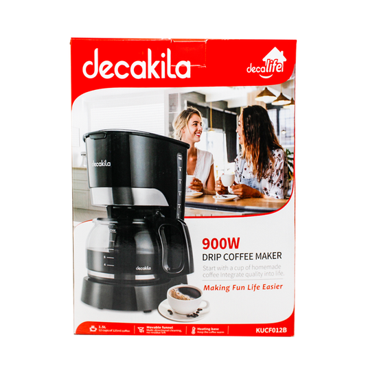 Cafetera de Goteo 12 Tazas (1.5 L) 900 W Negro Decakila KUCF012B (Caja con 4 piezas)