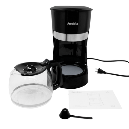 Cafetera de Goteo 12 Tazas (1.5 L) 900 W Negro Decakila KUCF012B (Paquete con 4 piezas)
