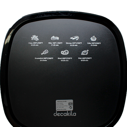Freidora de Aire 4.5 L Air Fryer Panel Digital Negra Decakila KUEC039B