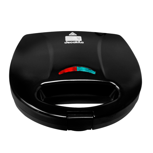 Sandwichera 2 Panes con Antiadherente 750 W Negro Decakila KUEC046B