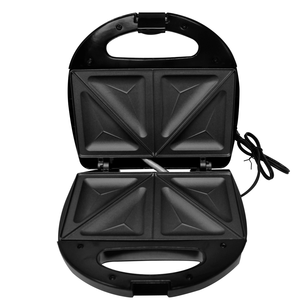 Sandwichera 2 Panes con Antiadherente 750 W Negro Decakila KUEC046B (Caja de 6 Piezas)