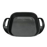 Sartén Eléctrico de 30 X 30 cm con Antiadherente y Tapa de Vidrio Negro Decakila KUEC051B (Caja de 4 Piezas)