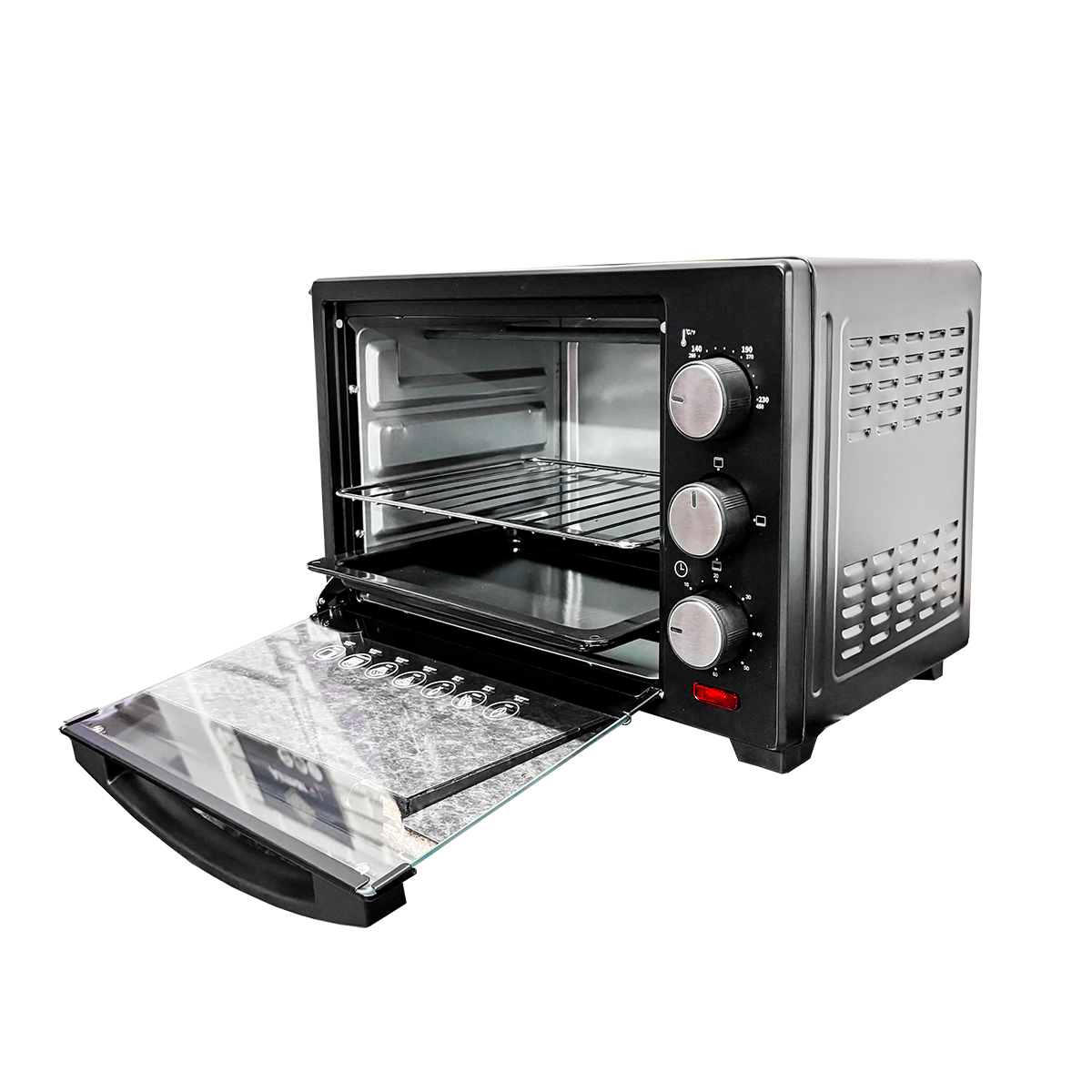 Horno Tostador Eléctrico 22 L Negro Decakila KUEV008B (Caja con 4 Piezas)