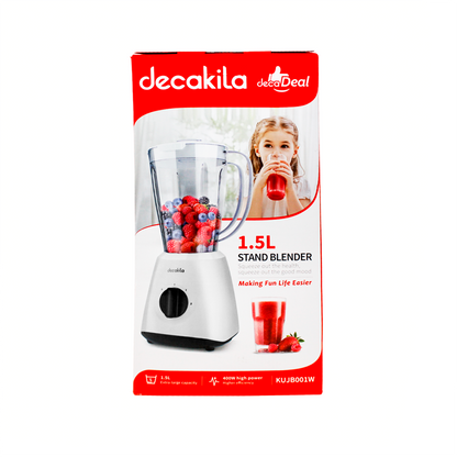 Licuadora Vaso de Plástico Blanca Decakila KUJB001W
