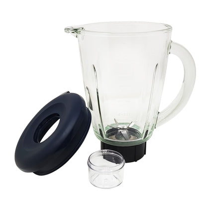Licuadora 2 Velocidades Vaso Vidrio Azul Decakila KUJB045L (Caja con 4 piezas)