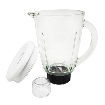 Licuadora 2 Velocidades Vaso Vidrio Blanco Decakila KUJB045W (Caja con 4 piezas)