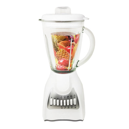 Licuadora 10 Velocidades Vaso Vidrio Blanca Decakila KUJB046W (Caja de 4 Piezas)