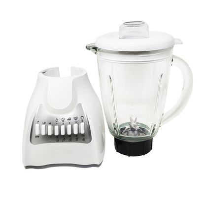 Licuadora 10 Velocidades Vaso Vidrio Blanca Decakila KUJB046W (Caja de 4 Piezas)