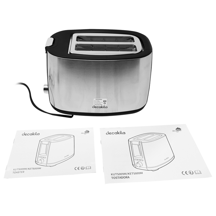 Tostador 2 Rebanadas Acero Inoxidable 750 W Decakila KUTS009M