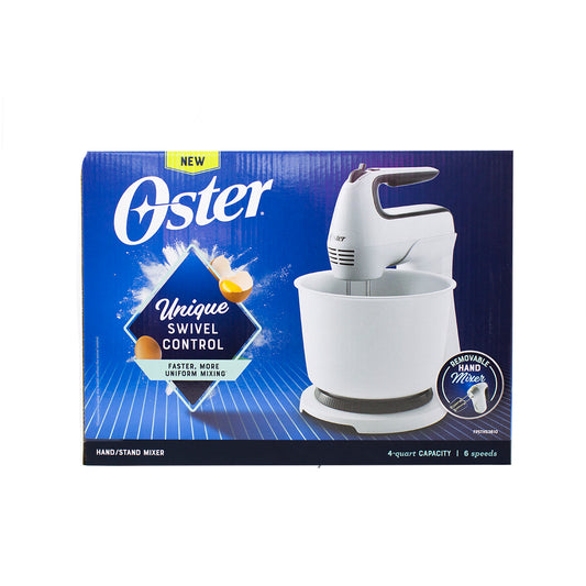 Batidora de Mano y Pedestal 6 Velocidades Blanca Oster FPSTHS3610 (Paquete de 2 Piezas)