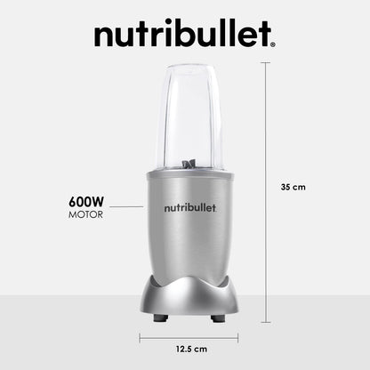 Licuadora Procesador Nutribullet 5 Pzas 600 W Plata 102580