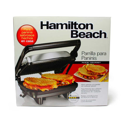 Paninera Parrilla para Panini Press Gourmet Plata Hamilton Beach 25460Z (Caja de 2 Piezas)