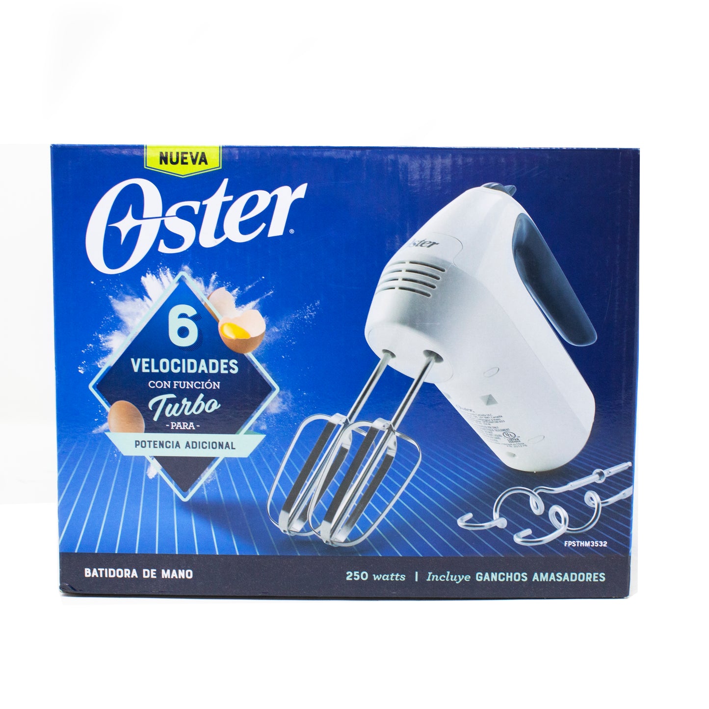 Batidora de mano 6 velocidades y Función Turbo Blanca Oster® FPSTHM3532 (2121773)