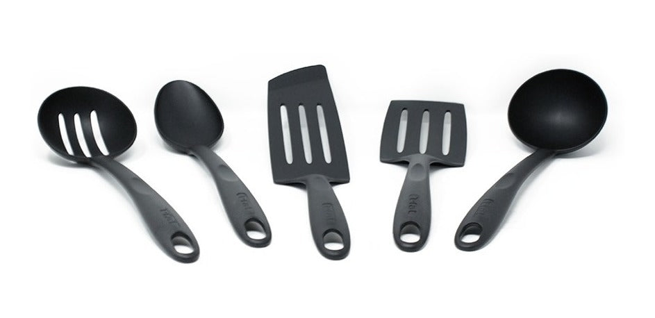 Juego De 5 Utensilios de Silicón Bienvenue Para Cocina En Caja T-fal K1450184M2