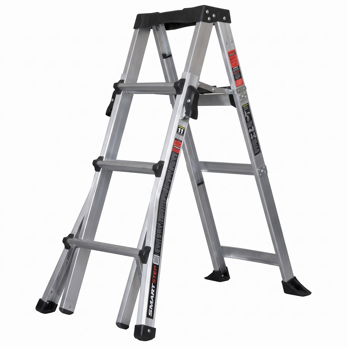 Little Giant SmartStep Escalera de Aluminio Ajustable (4 (1.22 m)–6 (1.83 m) Pies, Tipo IA)