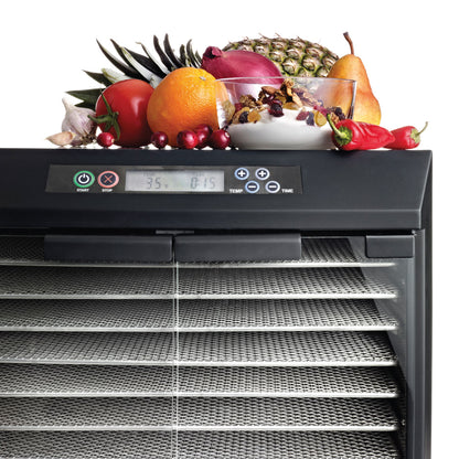 Deshidratador 10 Charolas en Acero Inoxidable Comercial con Panel Digital Excalibur EXC10EL