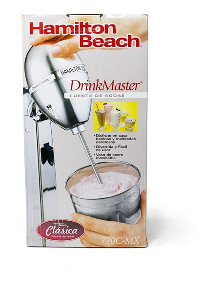 Esquimera Fuente Sodas Chocomilera Acabado Cromo Vaso Acero Inoxidable Hamilton Beach 730c