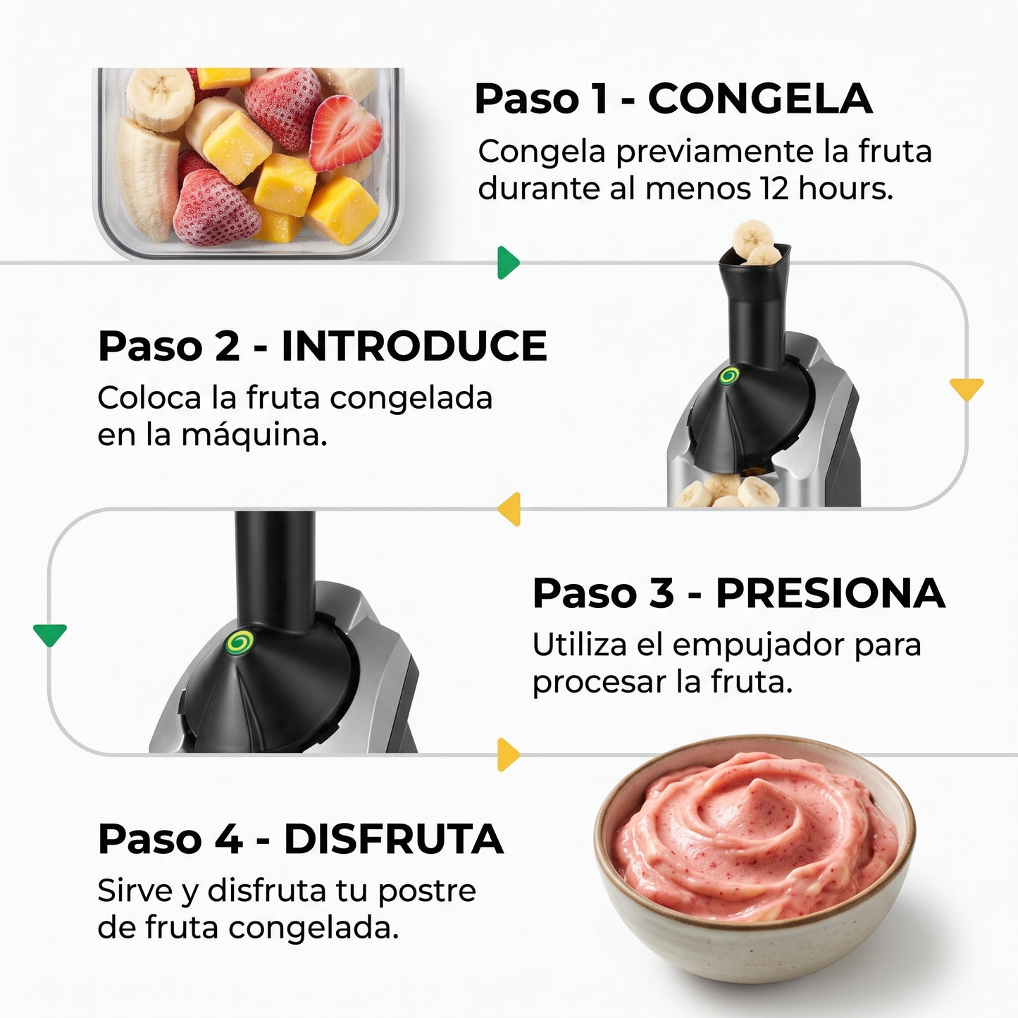 Máquina Procesadora para Helados Naturales con Fruta Congelada Yonanas Clásico 882636